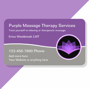 Modern licensierad massageterapi visitkort