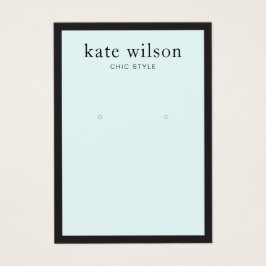 Modern Light Blue Earring Visning Card Visitkort