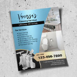 Modern Light Blue House Städning Maid-tjänst Flygblad<br><div class="desc">Professionell House Städning Maid Service Flyers.</div>