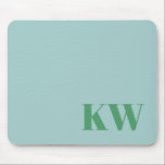 Modern Light Blue Monogram Initials Personalized Musmatta<br><div class="desc">This personalized mouse pad features a clean, minimalist design with a soft light blue background and bold green initial lettering. The simple layout feels modern and polished, making it an easy upgrade for home offices, work desks, or study spaces. Personalize with an initial to create a thoughtful, practical gift that...</div>