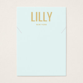 Modern Light Blue Necklace-Visning Card Visitkort