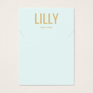 Modern Light Blue Necklace-Visning Card Visitkort