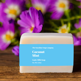 Modern Light Blue Soap Belly Band För Inbjudningskort