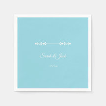 Modern Light Blue & White Cocktail