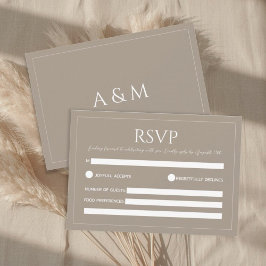 Modern light brown minimalist wedding OSA kort