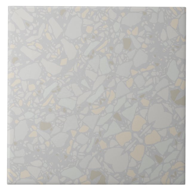 Modern Light grått Terrazzo Effect Tile Kakelplatta (Framsidan)