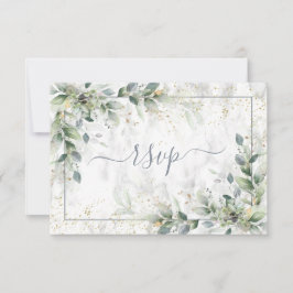 Modern Light Grått White Blommigt Guld Marble OSA Kort