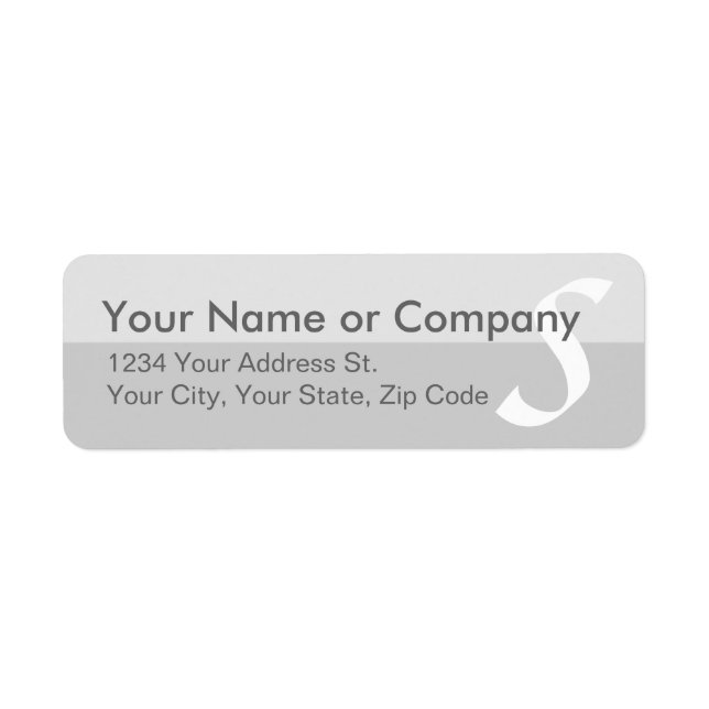 Modern Light Grays-Returetiketter Returadress Etikett (Framsidan)