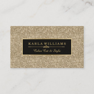 Modern Light Guld Struktur Black-accent Visitkort