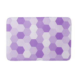 Modern Light Lila White Hexagonal Geometric Badrumsmatta