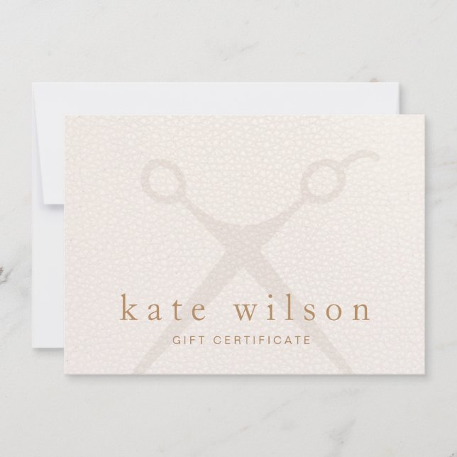  Modern light pink hair stylist  Gift Certificate (Framsida)
