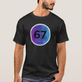 Modern lila blå nebulosa 67 Cirkel Slogan Tröja