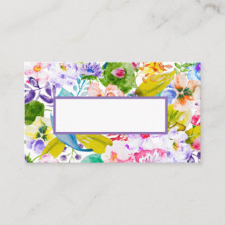 Modern Lila Blommigt Romantic Bröllop Place Card Placeringskort