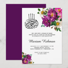 Modern lila blomstergirl Aqiqah
