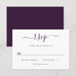 Modern Lila Bröllop OSA Card Kort