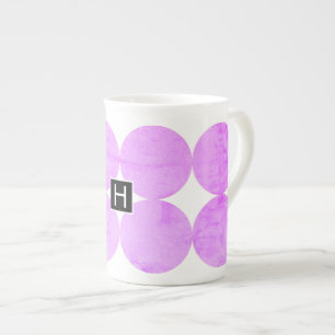 Modern Lila Circles   Monogram Benporslin Mugg