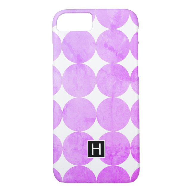 Modern Lila Circles | Monogram Case-Mate iPhone Skal (Baksida)