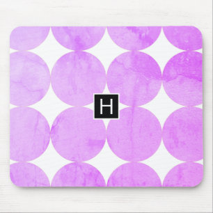 Modern Lila Circles Monogram Musmatta