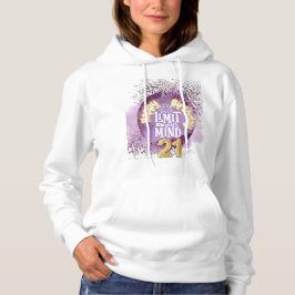 Modern lila ditt sinne 21:a hoodie t shirt