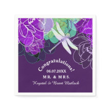 Modern Lila Dragonfly Blommigt