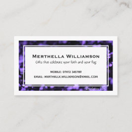 Modern Lila Faux | Glitter Anpassningsbar Christia Visitkort