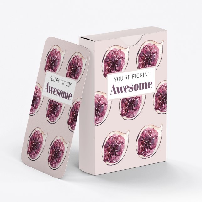 Modern Lila Fig Mönster och du är Figgin' Fantasti Casinokort (Skapare uppladdad)