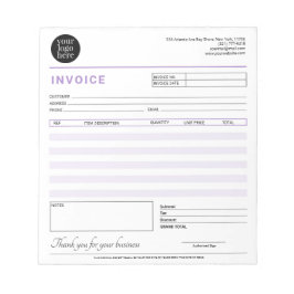 Modern Lila för försäljningsinleverans för liten f Anteckningsblock