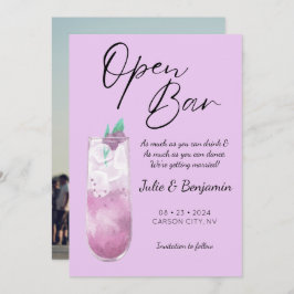 Modern Lila Funny Photo Spara Datumet