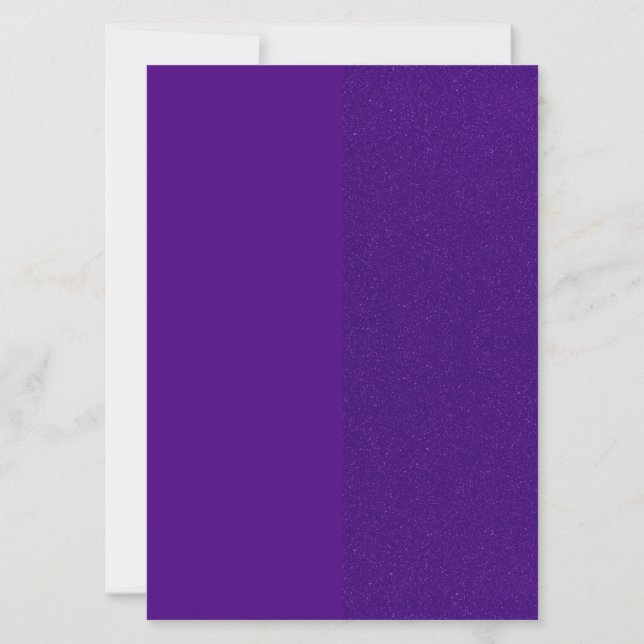 Modern lila glitter-inbjudan – Kan anpassas Inbjudningar (Framsida)
