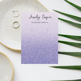 Modern Lila Glitter Sparkles Earning Holder Visitkort