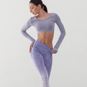 Modern Lila Glitter Sparkles Gift Leggings