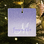 Modern Lila Glitter Sparkles Personlig Namn Julgransprydnad Keramik<br><div class="desc">Vi presenterar vår samling moderna och glamorösa produkter: "Modern Lila Glitter Sparkles Personlig Namn". De här öga-infångarna är designade för att ge ditt liv en smula elegans och personlig anpassning. Med ett meriserande motiv för lila glitter och gnistor är våra produkter perfekter för dem som kärlek lite gnistror i sina...</div>