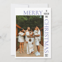 Modern Lila God jul Photo Helgdag Card Julkort