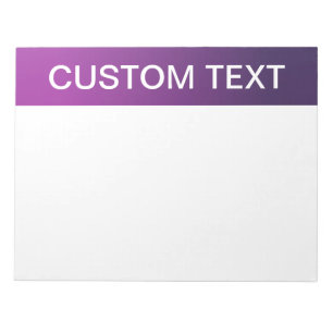 Modern Lila-gradient Ombre och redigerbar vit text Anteckningsblock