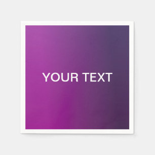 Modern Lila-gradient Ombre och redigerbar vit text Pappersservett