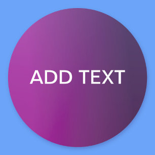 Modern Lila-gradient Ombre och redigerbar vit text Runt Klistermärke