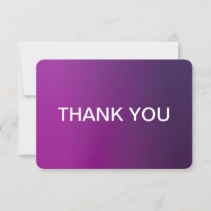 Modern Lila-gradient Ombre och redigerbar vit text Tack Kort