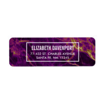 Modern Lila & Guld Abstrakt Marble