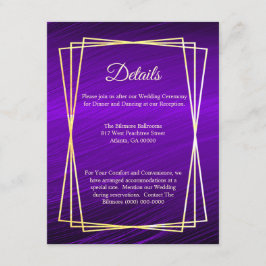 Modern Lila Guld Ram Tilläggskort