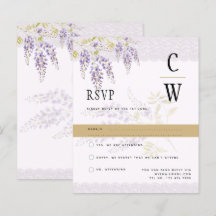 Modern Lila Guld Wisteria Snöre OSA