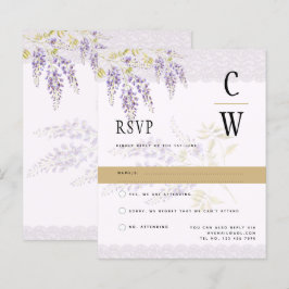 Modern Lila Guld Wisteria Snöre OSA