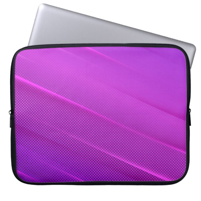Modern Lila Halftone Struktur Laptop sleeve (Framsidan)
