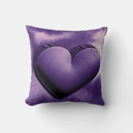 Modern lila hjärtfärg för Alla hjärtans dag Kudde