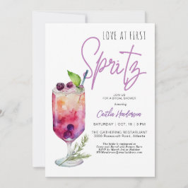 Modern Lila Kärlek vid första Spritz-Möhippan Inbjudningar