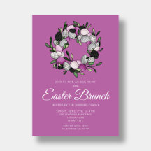 Modern lila krans påskbrunch