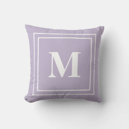 Modern Lila Lavender Monogram Kudde