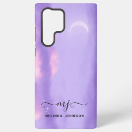 Modern Lila Lilac Himmel Monogram