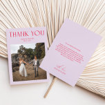 Modern Lila Magenta Foto Bröllop - tack för ditt k<br><div class="desc">Designad att samordna med för "Bright" Wedding-inbjudningssamlingen. Om du vill ändra information klickar du på Information. Om du vill flytta texten eller ändra storlek, teckensnitt eller färg klickar du på Redigera med Design Verktyg. Visa samlingslänken på den här sidan om du vill se alla matchande objekt i den här vackra...</div>