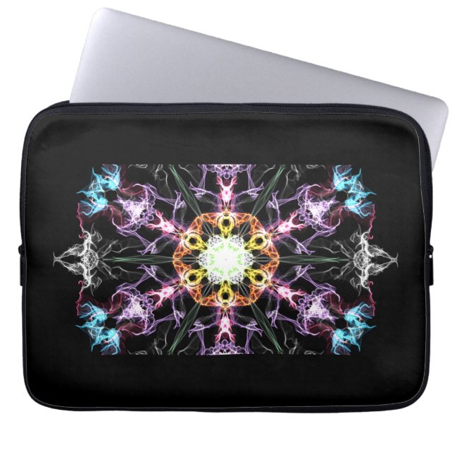 Modern Lila Mandala Laptop Fodral (Framsidan)