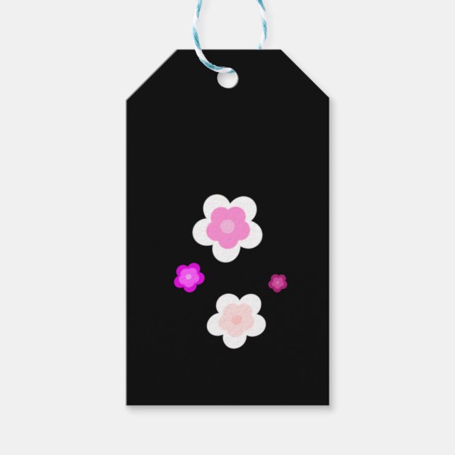 Modern lila mönster i Vår-gradienten Presentetikett (Framsidan)